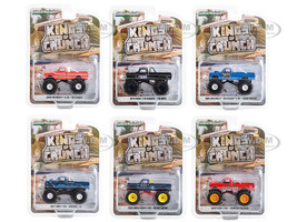 Kings of Crunch Set of 6 Monster Trucks Series 13 1/64 Diecast Model Trucks Greenlight 49130SET