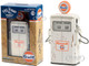 1954 Tokheim 350 Twin Gas Pump Good Gulf Gulf Oil White Weathered Vintage Gas Pumps Series 13 1/18 Diecast Model Greenlight 14130C