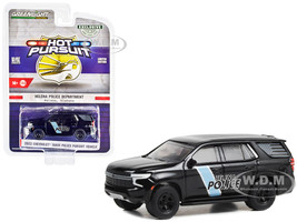 2022 Chevrolet Tahoe Police Pursuit Vehicle PPV Black Helena Police Department Helena Alabama Hot Pursuit Hobby Exclusive Series 1/64 Diecast Model Car Greenlight 30416