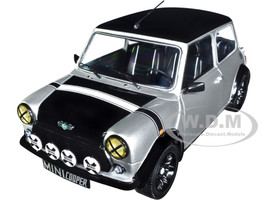1998 Mini Cooper Sport Silver Metallic with Black Hood and Top 1/18 Diecast Model Car Solido S1800608