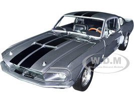 1967 Shelby GT500 Gray Metallic with Black Stripes 1/18 Diecast Model Car Solido S1802905