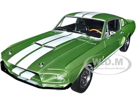 1967 Shelby GT500 Lime Green Metallic with White Stripes 1/18 Diecast Model Car Solido S1802907