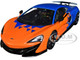 2019 McLaren 600LT Blue Metallic and Orange Formula One Team Tribute Livery 1/18 Diecast Model Car Solido S1804503