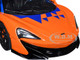 2019 McLaren 600LT Blue Metallic and Orange Formula One Team Tribute Livery 1/18 Diecast Model Car Solido S1804503