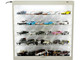Showcase Wall Mount 5 Tier Display Case White with White Back Panel Mijo Exclusives for 1/64-1/43 Scale Models MJ8850W