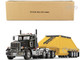 Peterbilt 367 Day Cab and Bottom Dump Trailer Black and Yellow 1/50 Diecast Model First Gear 50-3490