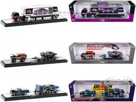 Auto Haulers Set of 3 Trucks Release 62 Limited Edition to 8400 pieces Worldwide 1/64 Diecast Models M2 Machines 36000-62