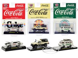 Coca-Cola Set of 3 pieces Release 22 Limited Edition to 8750 pieces Worldwide 1/64 Diecast Model Cars M2 Machines 52500-A22