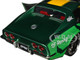 1969 Chevrolet Corvette Stingray ZL1 Green Metallic with Yellow Stripes and Cammy Diecast Figure Street Fighter Video Game Anime Hollywood Rides Series 1/24 Diecast Model Car Jada 30837