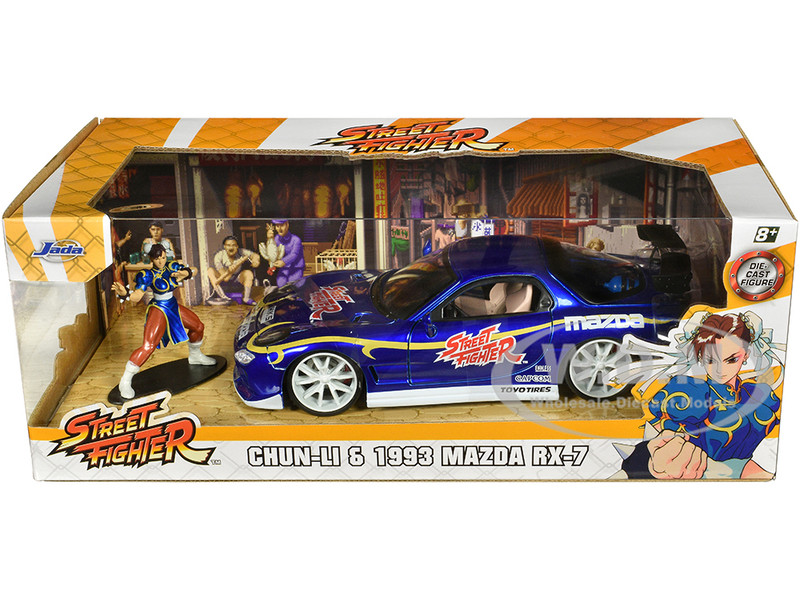 ガンダン 1993 Mazda RX-7 w/ Chun-Li Figure, Street Fighter - Jada