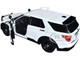 2022 Ford Police Interceptor Utility Unmarked Slick-Top White 1/24 Diecast Model Car Motormax 76990W