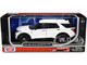 2022 Ford Police Interceptor Utility Unmarked Slick-Top White 1/24 Diecast Model Car Motormax 76990W