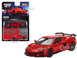2023 Chevrolet Corvette Z06 Torch Red Limited Edition to 1800 pieces Worldwide 1/64 Diecast Model Car True Scale Miniatures MGT00477