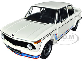 BMW 2002 Turbo White with Red and Blue Stripes 1/18 Diecast Model Car Kyosho 08544W