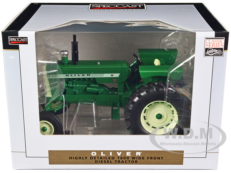 Oliver 1800 Wide Front Diesel Tractor Green Classic Series 1/16 Diecast Model SpecCast SCT923