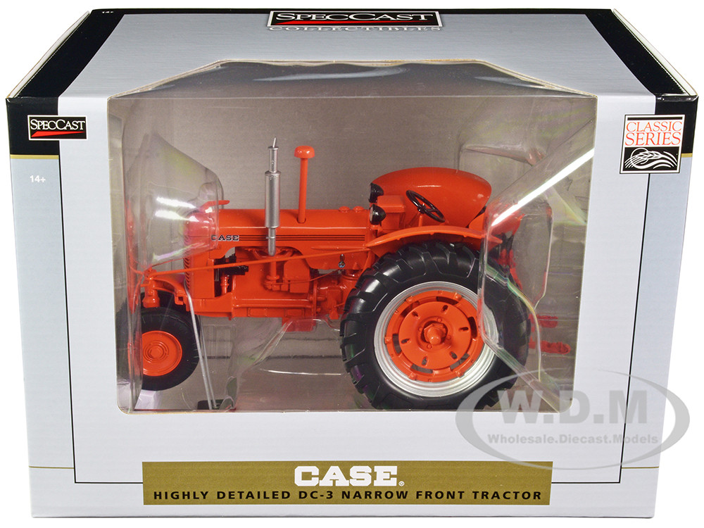 Case DC3 Narrow Front Tractor Orange Classic Series 1/16 Diecast