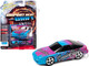 1990 Nissan 240SX Custom Bright Cyan Blue with Magenta Flames Smoke Show Import Hear Drift Series Limited Edition to 8154 pieces Worldwide 1/64 Diecast Model Car Johnny Lightning JLSF024-JLSP254A