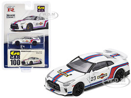 Nissan GT-R R35 #23 White with Blue and Red Stripes Martini Racing Limited Edition to 960 pieces Worldwide 1/64 Diecast Model Car Era Car NS21GTR100