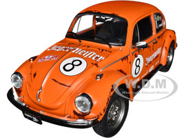 1974 Volkswagen Beetle 1303 #8 Matt Orange Jagermeister Tribute Competition Series 1/18 Diecast Model Car Solido S1800518