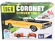 Skill 2 Model Kit 1968 Dodge Coronet R/T Convertible with Haul-Away Trailer 1/25 Scale Model MPC MPC978