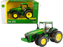 John Deere 8R 370 Tractor Dual Wheels Green Replica Play 1/32 Diecast Model ERTL TOMY 45754