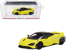 McLaren 765LT Sicilian Yellow with Black Top 1/43 Model Car True Scale Miniatures TSM430625