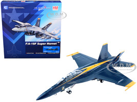 McDonnell Douglas F A 18F Super Hornet Fighter Aircraft #7 Blue Angels US Navy 2021 Season 75th Anniversary Air Power Series 1/72 Scale Model Hobby Master HA5128