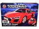Skill 1 Model Kit Audi R8 Coupe Red Snap Together Painted Plastic Model Car Kit Airfix Quickbuild J6049