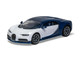 Skill 1 Model Kit Bugatti Chiron White Blue Snap Together Painted Plastic Model Car Kit Airfix Quickbuild J6044