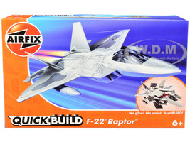 Skill 1 Model Kit F22 Raptor Snap Together Painted Plastic Model Airplane Kit Airfix Quickbuild J6005