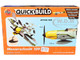 Skill 1 Model Kit Messerschmitt BF109 Snap Together Painted Plastic Model Airplane Kit Airfix Quickbuild J6001