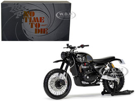 Triumph Scrambler 1200 Matera Motorcycle Black James Bond 007 No Time To Die 2021 Movie Diecast Motorcycle Model Corgi CC08401