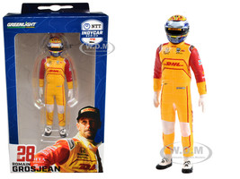 NTT IndyCar Series #28 Romain Grosjean Driver Figure DHL Andretti Autosport for 1/18 Scale Models Greenlight 11308