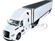 2018 Freightliner Cascadia High Roof Sleeper Cab with 53 Utility Reefer Trailer White 1/64 Diecast Model DCP/First Gear 60-1055