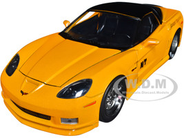 2006 Chevrolet Corvette Yellow with Black Top Mickey Thompson Bigtime Muscle Series 1/24 Diecast Model Car Jada 34204