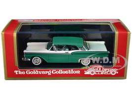 1959 Ford Fairlane 500 Indian Turquoise and White with Light Green Interior Limited Edition to 240 pieces Worldwide 1/43 Model Car Goldvarg Collection GC-066A