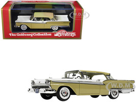 1959 Ford Fairlane 500 Inca Gold and White with Light Green Interior Limited Edition to 240 pieces Worldwide 1/43 Model Car Goldvarg Collection GC-066B
