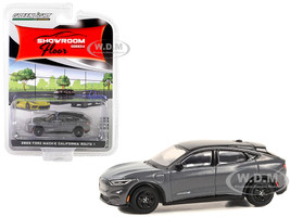 2023 Ford Mustang Mach E California Route 1 Carbonized Gray Metallic with Black Top Showroom Floor Series 4 1/64 Diecast Model Car Greenlight 68040D