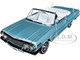1963 Chevrolet Impala Convertible Light Blue Metallic with White Interior NEX Models 1/24 Diecast Model Car Welly 22434W-BL