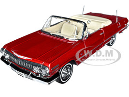 1963 Chevrolet Impala Convertible Red Metallic NEX Models 1/24 Diecast Model Car Welly 22434W-MRD