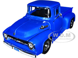 1956 Ford F 100 Pickup Truck Blue Metallic American Classics Series 1/24 Diecast Model Car Motormax 73235AC-BL