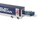 Western Star 49X with Racing Transporter and Shelby GT500 SE Widebody Ford Performance Blue Metallic with White Stripes Shelby American 2 Piece Set 1/64 Diecast Model Cars True Scale Miniatures MGTS0005