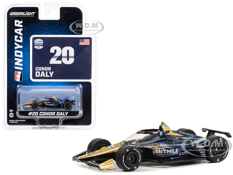 Dallara IndyCar #20 Conor Daly Ed Carpenter Racing Bitnile NTT IndyCar Series 2023 1/64 Diecast Model Car Greenlight 11571