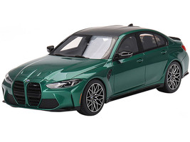 BMW M3 Competition G80 Isle of Man Green Metallic with Carbon 1/18 Model Car Top Speed TS0396