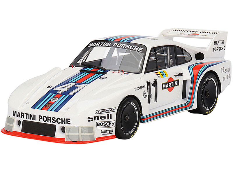 Porsche 935 77 #41 Rolf Stommelen Manfred Schurti Martini Racing 24 Hours of Le Mans 1977 1/18 Model Car Top Speed TS0475