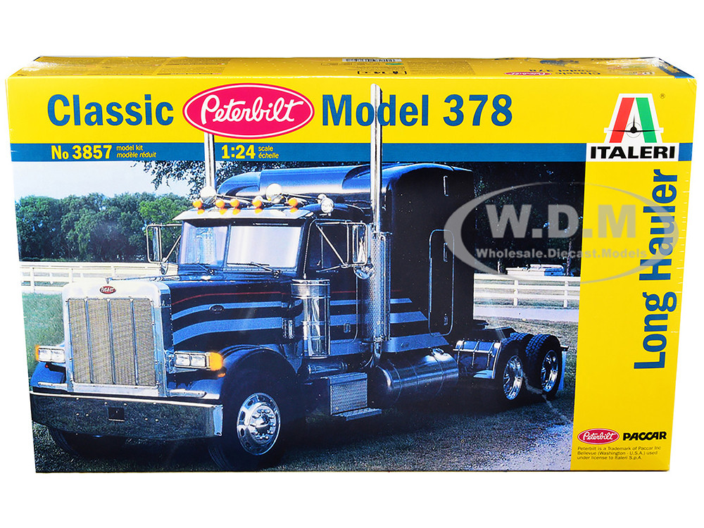 Skill 4 Model Kit Peterbilt 378 Long Hauler Truck Tractor 1 24 Scale Model by Italeri