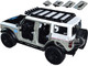 2021 Ford Bronco Gray and White with Matt Black Hood with Roof Rack M2 Motoring Just Trucks Series 1/24 Diecast Model Car Jada 33299