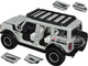 2021 Ford Bronco Gray with Black Stripes with Roof Rack Own the Night Just Trucks Series 1/24 Diecast Model Car Jada 33300