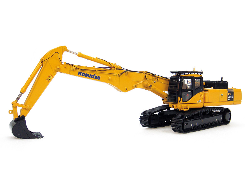 ミニカー KOMATSU PC450LC 1/50 Komatsu PC450LC Excavator Short Boom with Bucket Yellow 1/50