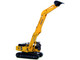 Komatsu PC450LC Excavator Short Boom with Bucket Yellow 1/50 Diecast Model Universal Hobbies UH8004